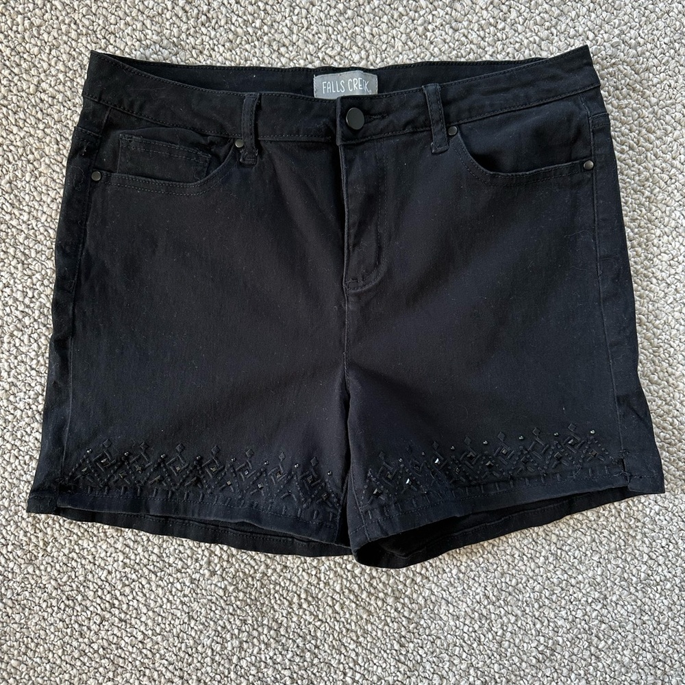 Black Denim Shorts
